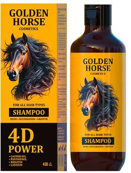 Шампунь для всех типов волос Golden Pharm Horse 4D Power 400 мл (4820183473400)