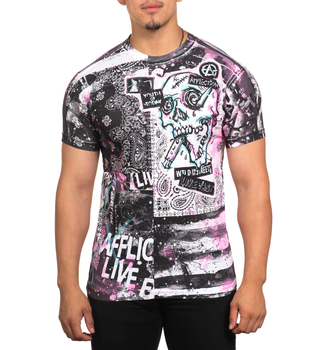 Футболка Affliction Gutterpop A25826 White Multi (A25826-WTMU-M)