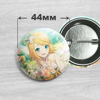 Значок Кагаминэ Рин из игры Project Sekai / Проект Секай 44мм №24
