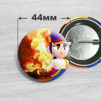 Значок Фэнг из игры Brawl Stars / Бравл Старс 44мм №41