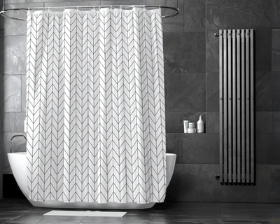 Шторка для ванной комнаты WOKO Line 180x180 с 12-ю кольцами