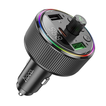 FM-трансмиттер Hoco E82 Guerrero PD30W+QC3.0 car BT FM transmitter Black