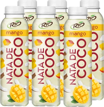 Упаковка напою Rio Nata de coco mango з ферментованим кокосом та манго 0.4 л х 6 шт (8588009377986)