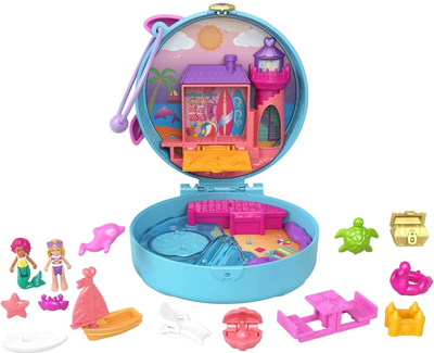 Набір Polly Pocket компактний Пляж дельфінів (0887961918496)