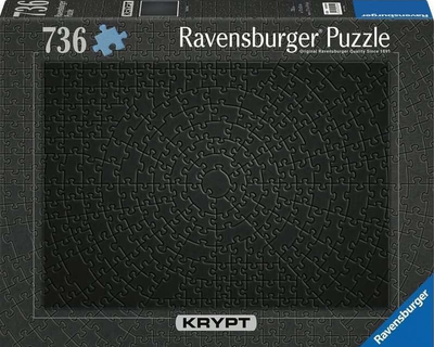 Пазл Ravensburger Krypt Чорний 70 x 50 см 736 деталей (4005555000549)