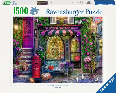 Puzzle Ravensburger Sklep z czekoladą 80 x 60 cm 1500 elementów (4005555007371)