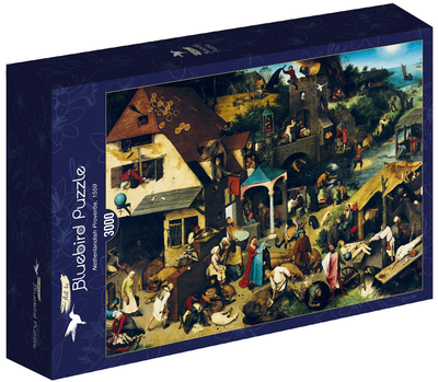 Puzzle Bluebird Przysłowia Piotr Brueghel 1559 116 x 85 cm 3000 elementów (3663384601590)