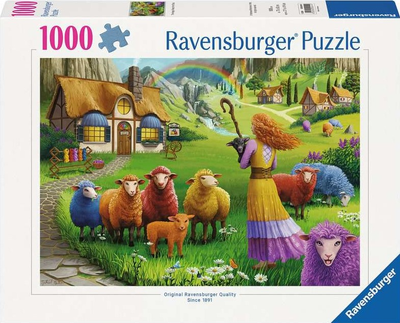 Puzzle Ravensburger Kolorowa wełna 70 x 50 cm 1000 elementów (4005555004141)