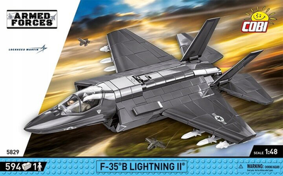 Конструктор Cobi Збройні сили Винищувач F-35B Lightning II 594 деталі (5902251058296)