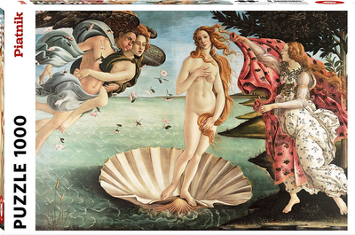 Puzzle Piatnik Botticelli Narodziny Venus 67.5 x 44.1 cm 1000 elementów (9001890542145)