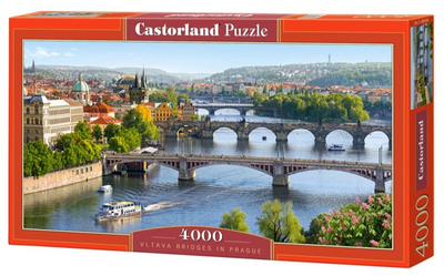 Puzzle Castorland Mosty na Wełtawie w Pradze 138 x 68 cm 4000 elementów (5904438400096)