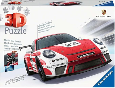 3D Пазл Ravensburger ранспортні засоби Porsche 911 Salzburg Design 8 x 11 x 25 см 152 деталі (4005556115587)