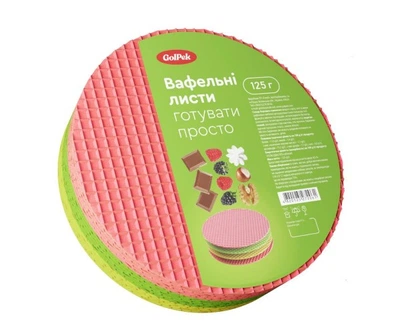 Вафельные листы цветные ТМ Golpek 125 g