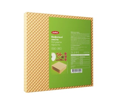 Вафельні листи квадратні білі ТМ Golpek 170 g