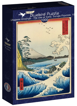 Puzzle Bluebird Morze Satta Prowincja Suruga Hiroshige 69 x 48 cm 1000 elementów (3663384603082)