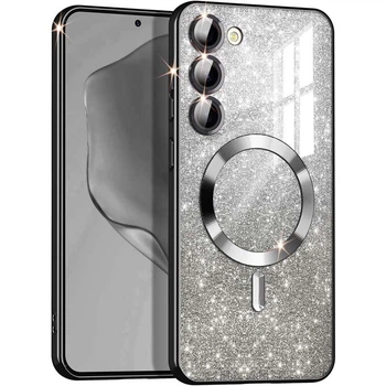 TPU чехол Delight case with MagSafe с защитными линзами на камеру для Samsung Galaxy S20 FE Черный / Black Без бренда