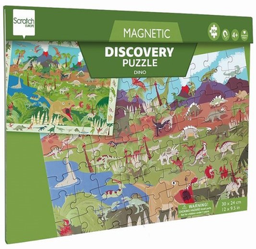 Puzzle magnetyczne Scratch 2 w 1 Dinozaury 30.4 x 25.2 cm 80 elementów (5414561812319)