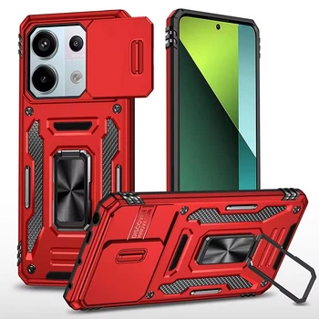 Удароміцний чохол Camshield Army Ring для Xiaomi Redmi Note 13 4G Червоний / Red Без бренду