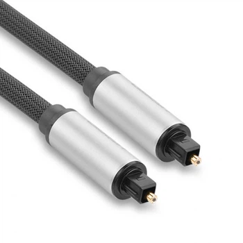 Кабель аудио Ugreen Toslink оптический 7 мм нейлоновая оплетка 1 м Black (AV108)