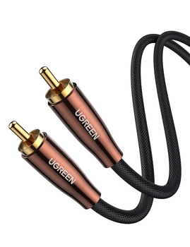 Цифровий коаксіальний кабель UGREEN RCA-RCA Стерео аудіокабель Hi-Fi 2 м Black (AV155)