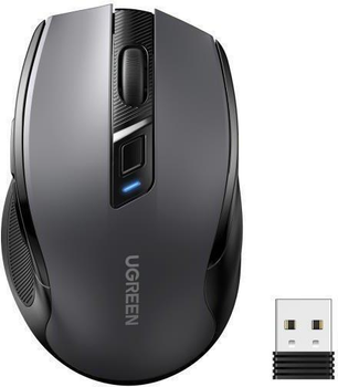 Беспроводная бесшумная оптическая мышь UGREEN Ergonomic Wireless Grey (MU006)