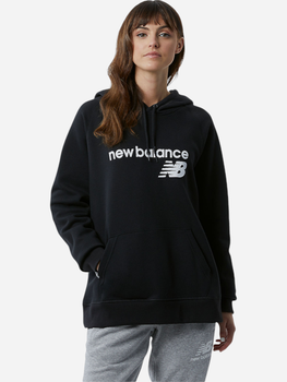 Bluza damska z kapturem kangurka New Balance NBWT03810BK XS Czarna (194389408097)