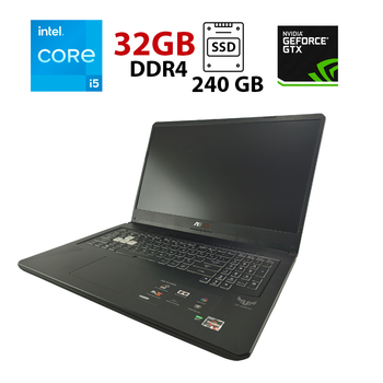 Игровой ноутбук HP Pavilion Gaming 16-a0032dx / 15.6" (1920x1080) IPS / Intel Core i5-10300H (4 (8) ядер по 2.5 - 4.5 GHz) / 32 GB DDR4 / 240 GB SSD + 1000 GB HDD / nVidia GeForce GTX 1660 Ti Max-Q, 6 GB GDDR6, 192-bit / WebCam / HDMI б/у