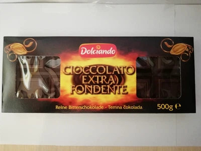 Чорний шоколад Dolciando cioccolato extra fondente 500г