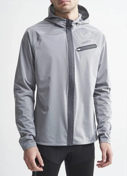 Спортивная куртка для бега мужская водойстойкая с капюшоном CRAFT Hydro Jacket 1907692-935000 Monument XL