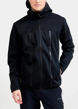 Куртка мужская зимняя с капюшоном CRAFT ADV Explore Soft Shell Jacket1910992-999000 Black L