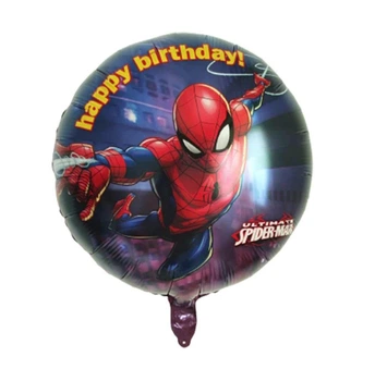 Фольгированный Шар Человек Паук Happy Birthday 45см (18")