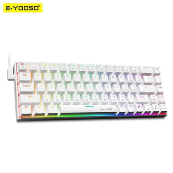 Механическая клавиатура E-YOOSO Z686 с подсветкой клавиш Hot-Swap RGB Белая