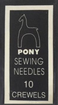 Игла Pony (Индия) вышивка гладью №10 (25 шт) набор, вышивка бисером, нитками, лентами, гладью