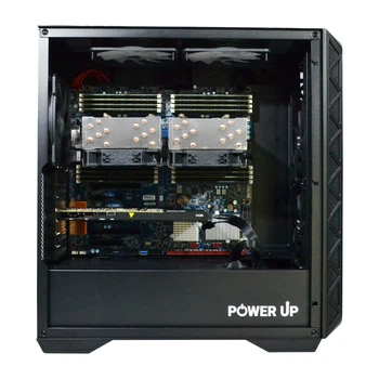 Двухпроцессорная рабочая станция PowerUp #462 Xeon E5 2690 v4 x2 / 64 GB / SSD 512GB / NVIDIA Quadro P4000 8GB для 3D моделирования видеомонтажа рендеринга для инженеров и архитекторов