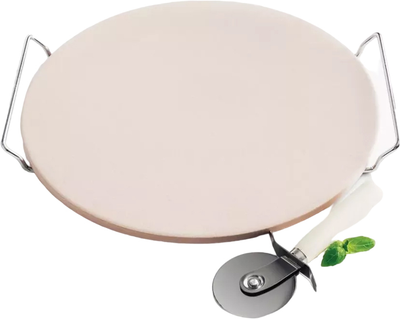 Kamień do pieczenia pizzy Duka Pizza Stone z nożykiem 33 cm (5901912160101)