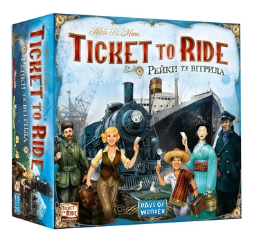 Настільна гра Lord of Boards Квиток на потяг: Рейки та вітрила (Ticket to Ride: Rails & Sails)