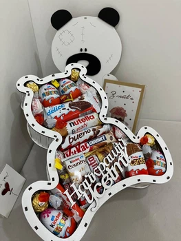Солодкий подарунковий бокс для дівчини з цукерками набір у формі серця для дружини, мами, дитини D-1098