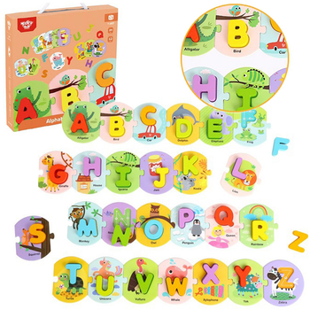 Zestaw edukacyjny Tooky Toy Montessori Nauka alfabetu liter słów (6972633370468)