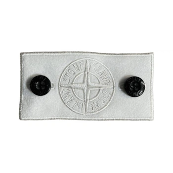 Патч Стон Айленд (Stone Island) White Ghost + 2 гудзики Білий