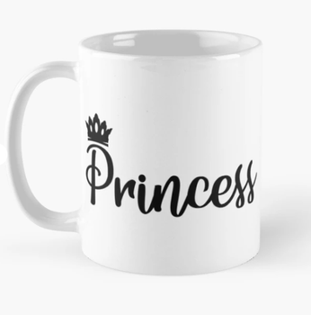 Чашка керамічна кружка з принтом Princess Принцеса Біла 330 мл