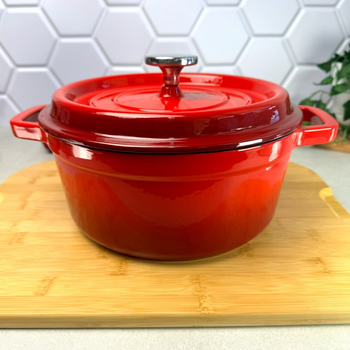 Чавунна каструля 2.9 л Червона Ringel Essen для всіх видів плит