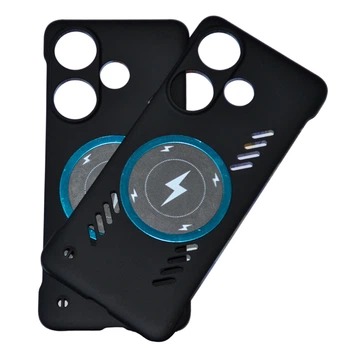 Чехол - накладка Cooling Armor No Frame для Xiaomi Poco F6 5G / Redmi Turbo 3 5G с магнитным кольцом, Black black