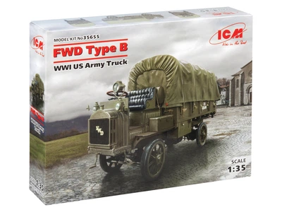 Сборная модель ICM FWD Type B, Грузовик армии США 1СВ 35655