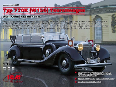 Сборная модель ICM Typ 770K W150 Tourenwagen, Автомобиль немецкого руководства времен 2 Мировой войны 35533