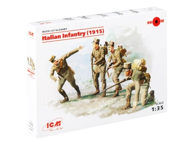 Сборная модель ICM Пехота Италии 1915г. , 4 фигуры 35687
