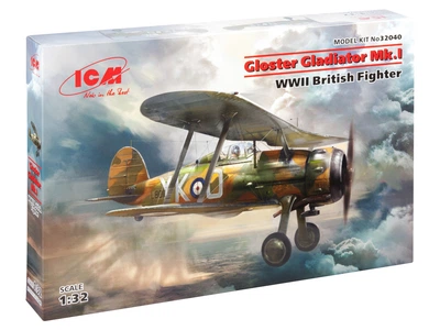 Сборная модель ICM Gloster Gladiator Mk.I, Британский истребитель 2СВ 32040