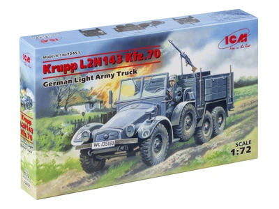 Збірна модель ICM Krupp L2H143 Kfz.70, німецький легкий вантажний автомобіль 72451