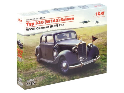 Сборная модель ICM Typ 320 W142 Saloon, Немецкий штабной автомобиль времен 2 Мировой войны 35537