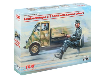 Сборная модель ICM Lastkraftwagen 3,0 t AHN с немецкими водителями 35418