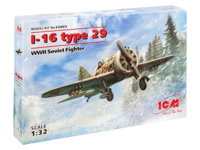 Сборная модель ICM I-16 тип 29, Советский истребитель 2 Мировой войны 32003